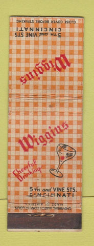 Matchbook Cover - Wiggins Restaurants Cincinnati OH WORN