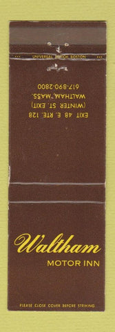 Matchbook Cover - Waltham Motor Inn MA WEAR