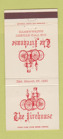 Matchbook Cover - The Firehouse Sacramento CA 30 Strike