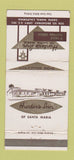 Matchbook Cover - Hunter's Inn Santa Maria CA WEAR 30 Strike