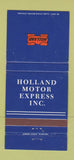 Matchbook Cover - Holland Motor Express Trucking MI 30 Strike