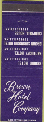 Matchbook Cover - Hotels Louisville KY Lexington