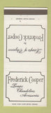 Matchbook Cover - Frederick Cooper Lamps Chandeliers Chicago Dallas 30 Strike
