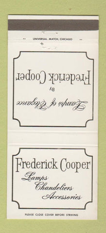 Matchbook Cover - Frederick Cooper Lamps Chandeliers Chicago Dallas 30 Strike