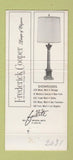 Matchbook Cover - Frederick Cooper Lamps Chandeliers Chicago Dallas 30 Strike