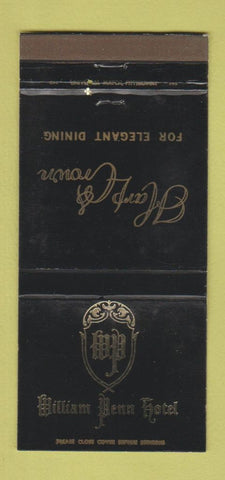 Matchbook Cover - William Penn Hotel Pittsburgh PA 30 Strike