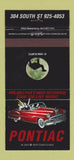 Matchbook Cover - Pontiac Camel Cigarettes Philadelphia PA music 30 Strike