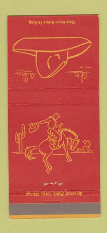 Matchbook Cover - Fred Harvey Cowboy 30 Strike