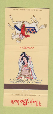 Matchbook Cover - Haji Bab's Inglewood CA girlie 30 Strike