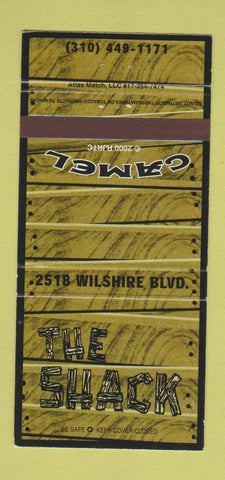 Matchbook Cover - The Shack Camel Cigarettes Los Angeles CA 30 Strike