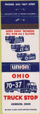 Matchbook Cover - Union Truck Stop Hebron OH