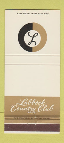 Matchbook Cover - Lubbock Country Club TX 30 Strike