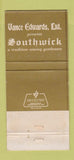 Matchbook Cover - Vance Edward's Men's Clothes Oakland CA 30 Strike