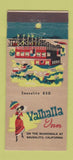 Matchbook Cover - Valhalla Inn Sausalito CA girlie 21 Strike Feature