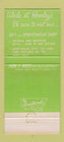 Matchbook Cover - Hanley's Restaurant Marathon FL 30 Strike