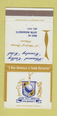 Matchbook Cover - Pleasant Valley Country Club Sutton MA 30 Strike