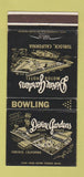 Matchbook Cover - Divine Gardens Motel food bowling Turlock CA 30 Strike