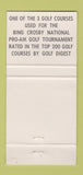 Matchbook Cover - Spy Glass Hill Golf Pebble Beach CA  30 Strike