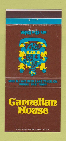 Matchbook Cover - Carnelian House Lake Tahoe CA 30 Strike