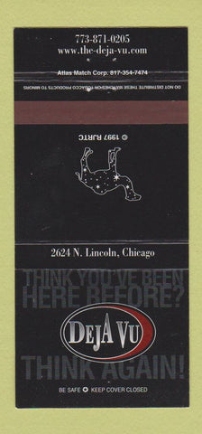 Matchbook Cover - Deja Vu Chicago IL Camel Cigarettes 30 Strike