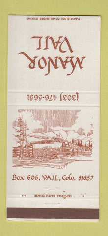 Matchbook Cover - Manor Vail Colorado 30 Strike