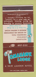 Matchbook Cover - Tomahawk Lodge Hotel Novato CA 30 Strike