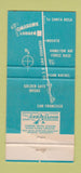Matchbook Cover - Tomahawk Lodge Hotel Novato CA 30 Strike