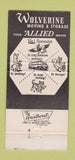 Matchbook Cover - Wolverine Moving Trucking Ann Arbor Detroit MI 30 Strike
