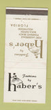 Matchbook Cover - Haber's Women's Clothes Hollywood Boca Raton FL 30 Strike