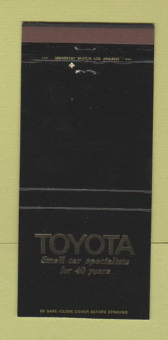 Matchbook Cover - Toyota Gale Enfield CT 30 Strike