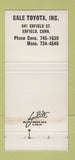 Matchbook Cover - Toyota Gale Enfield CT 30 Strike