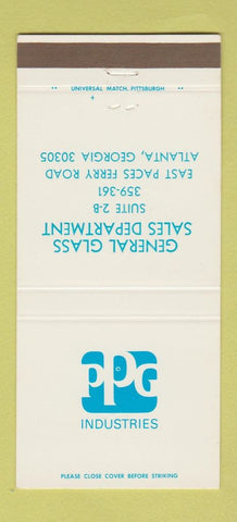 Matchbook Cover - PPG Industries Glass Atlanta GA 30 Strike