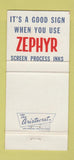 Matchbook Cover - Sinclair and Valentine Inks 30 Strike