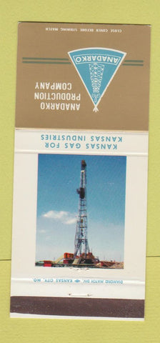 Matchbook Cover - Anadarko Production oil well gas Topeka Liberal KS 30 Strike