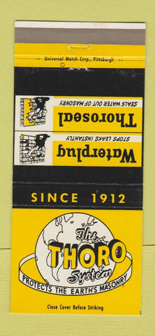 Matchbook Cover - Thoro Water Seal masonry New Agle PA 30 Strike