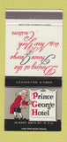 Matchbook Cover - Prince George Hotel NEW York City 30 Strike
