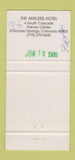Matchbook Cover - The Antlers Hotel Colorado Springs 30 Strike
