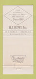 Matchbook Cover - HJ Howe Jewelry Syracuse NY 30 Strike