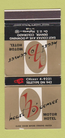 Matchbook Cover - Heart O Denver Colorado Colfax WEAR Tiki 30 Strike