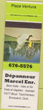 Matchbook Cover - Depanneur Marcel Brossard QC