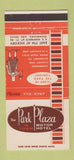 Matchbook Cover - Park Plaza Motor Hotel Texarkana TX 30 Strike