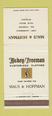 Matchbook Cover Maus Hoffman Fort Lauderdale FL Hickey Freeman Clothes 30 Strike