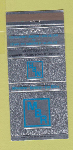 Matchbook Cover - Miller Bradford Risberg Milwaukee Madison WI 30 Strike