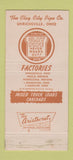 Matchbook Cover - Clay City Pipe Uhrichsville OH 30 Strike
