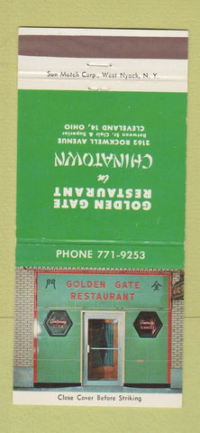 Matchbook Cover - Golden Gate Chinese Restaurant Cleveland OH 30 Strike