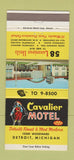 Matchbook Cover - Cavalier Motel Detroit MI 30 Strike