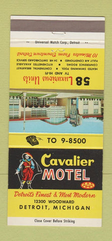 Matchbook Cover - Cavalier Motel Detroit MI 30 Strike