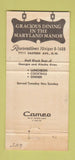 Matchbook Cover - Blair Mansion Inn Silver Spring MD 30 Strike