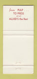 Matchbook Cover - Allied Paper Corp 30 Strike