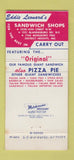 Matchbook Cover - Eddie Leonard's Pizza Washington DC 30 Strike